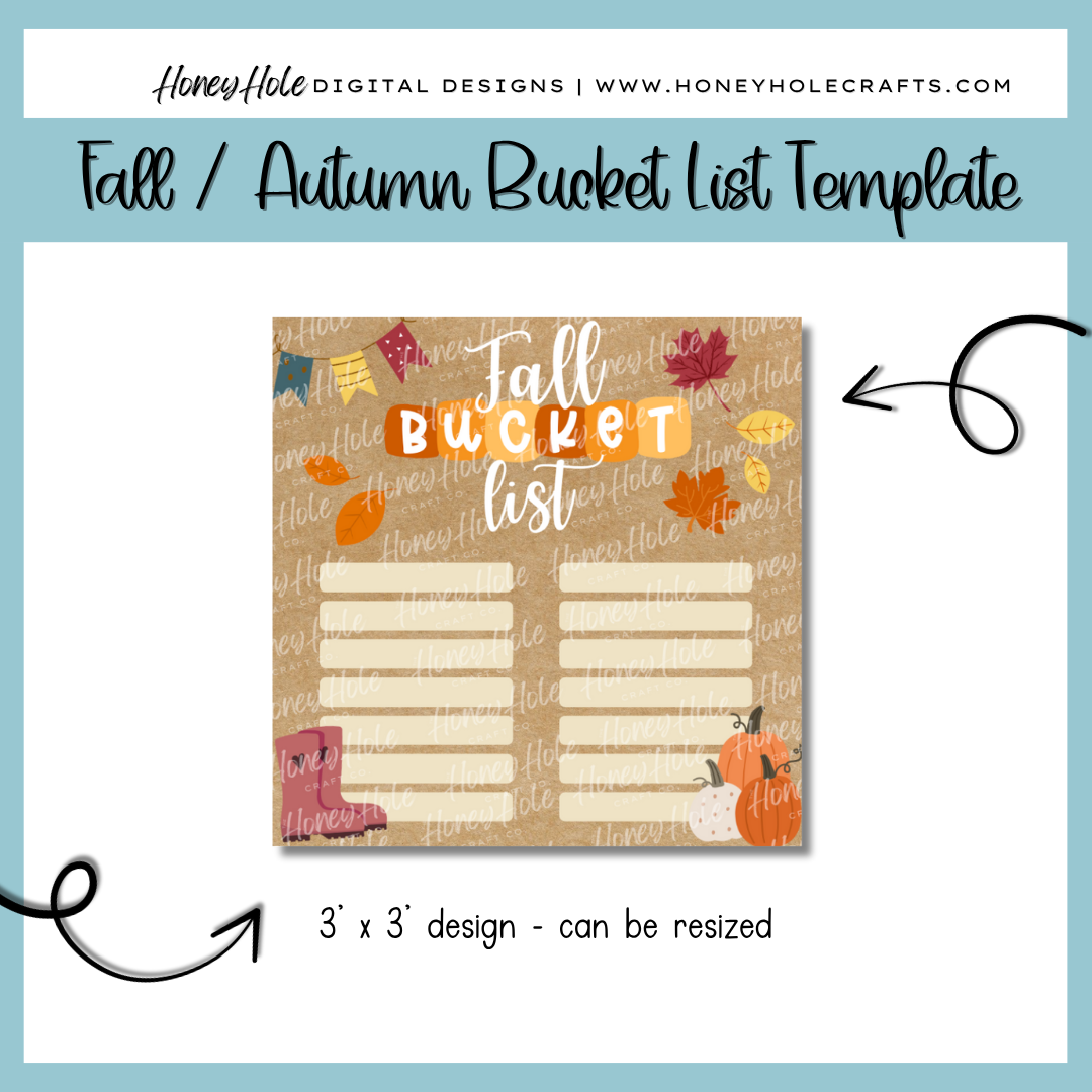 Autumn/Fall Bucket List Template