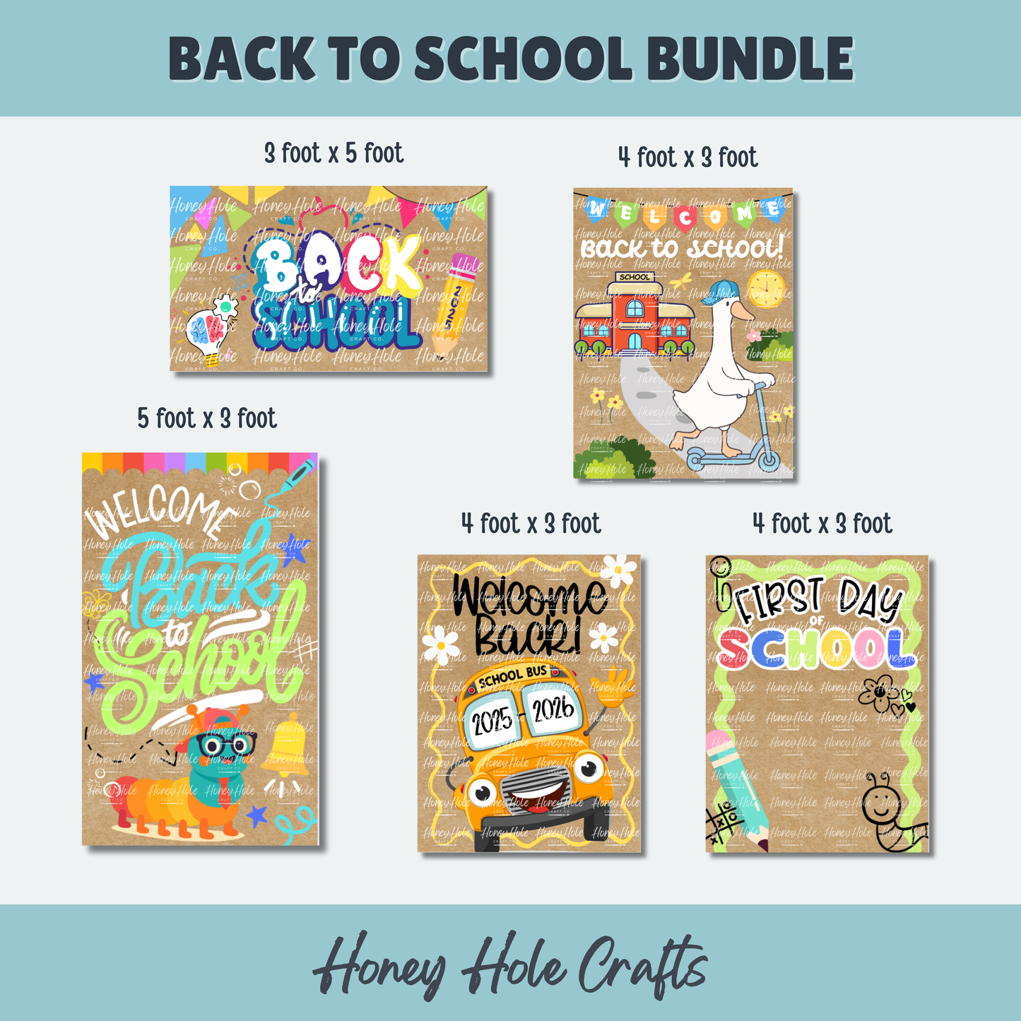 Back to School | First Day of School - Mini Template Bundle