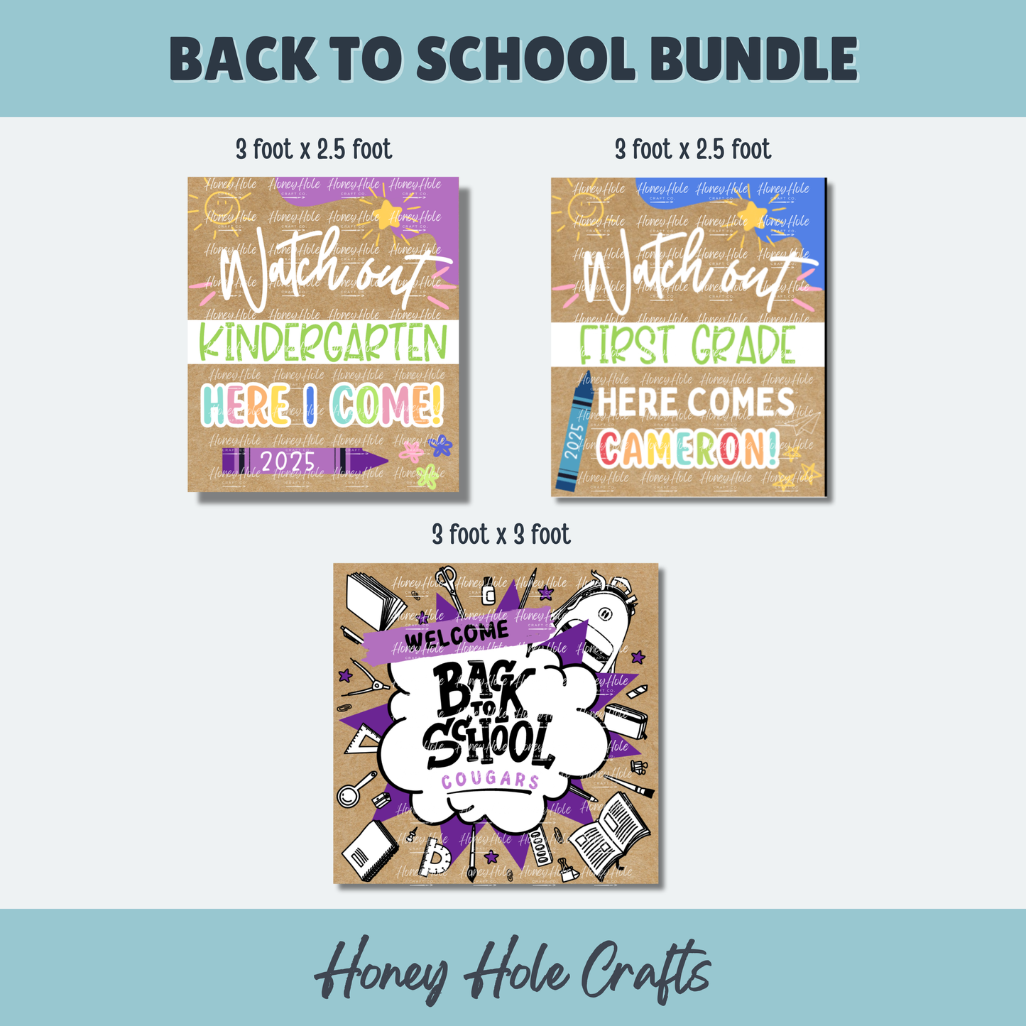 Back to School | First Day of School - Mini Template Bundle