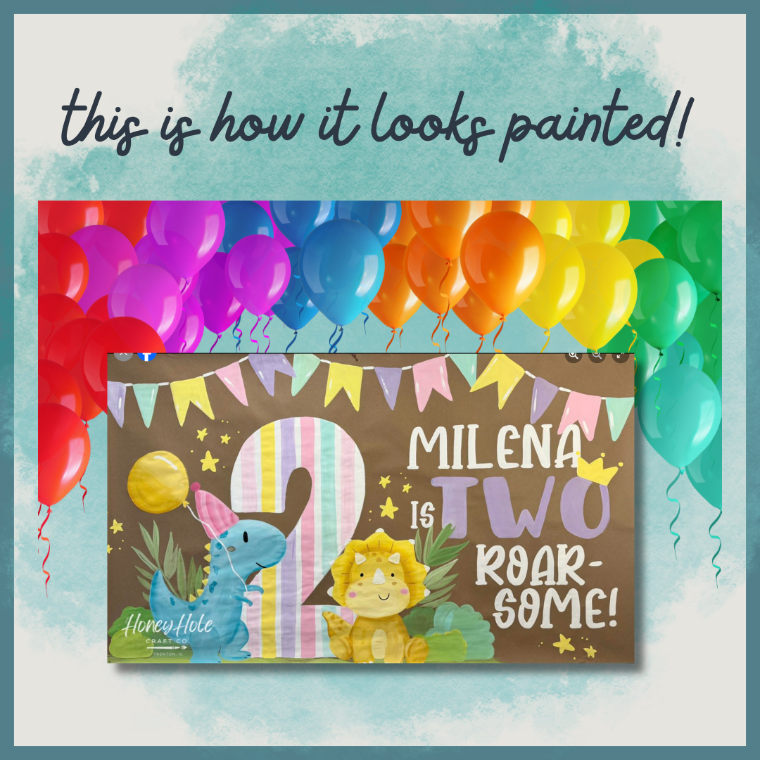 Girly Dinosaur Birthday Template