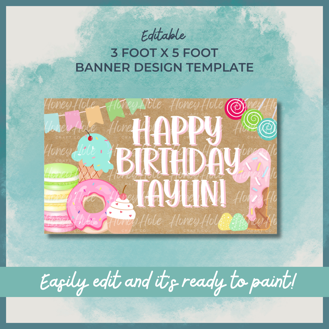 Sweets 2 Birthday Template
