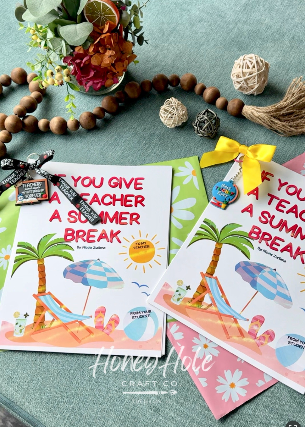 If You Give a Teacher a Summer Break – Editable Canva Template (Commercial Use License Included)