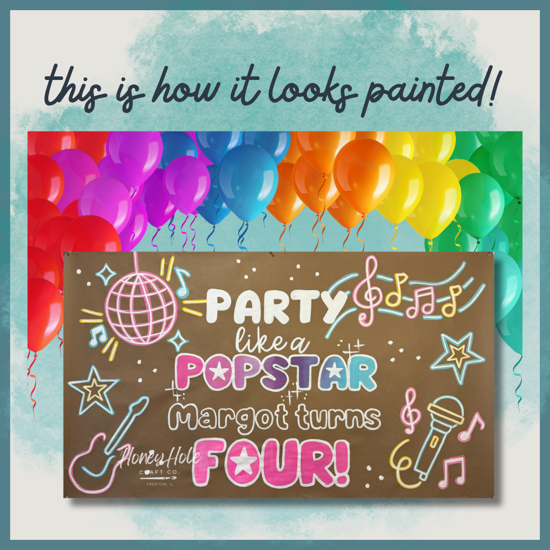 Party Like a PopStar Birthday Template