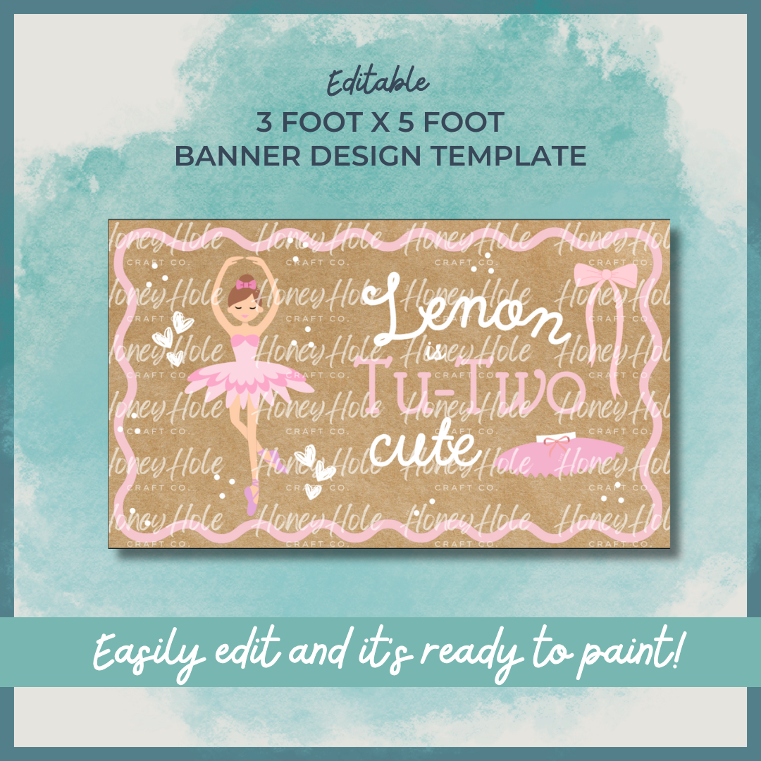 Tu-Two Ballerina Birthday Template