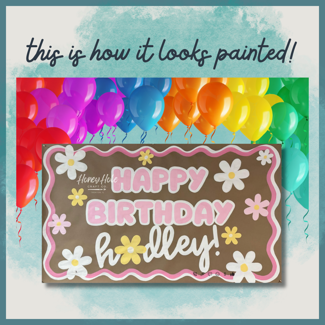 Girly Daisy Birthday Template