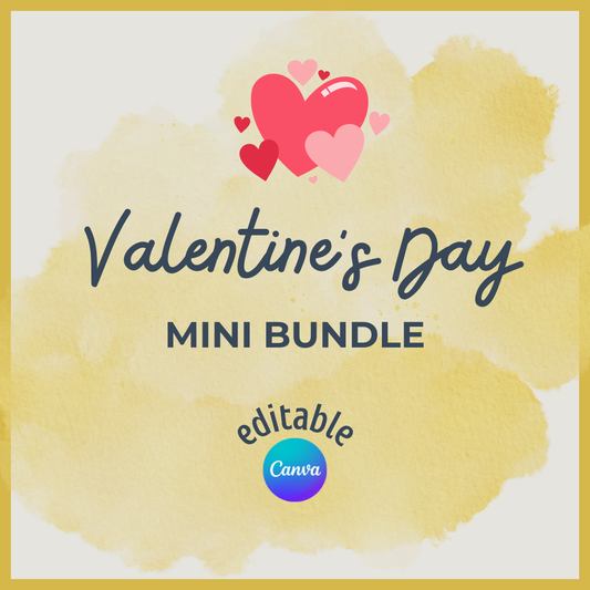 Valentine's Day Designs, Coloring Sheets, Activity Page - Mini Template Bundle
