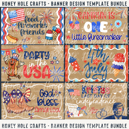 4th of July Mini Template Bundle