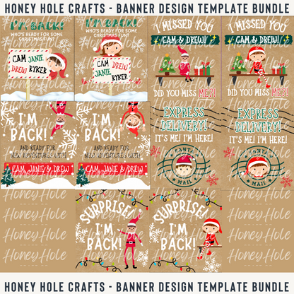 Christmas Elf Arrival Mini Template Bundle