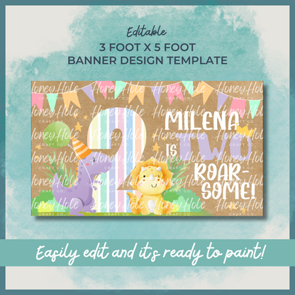 Girly Dinosaur Birthday Template