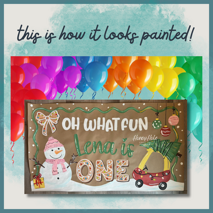 Oh What Fun Christmas Birthday Template