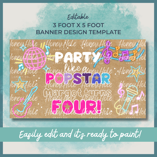 Party Like a PopStar Birthday Template