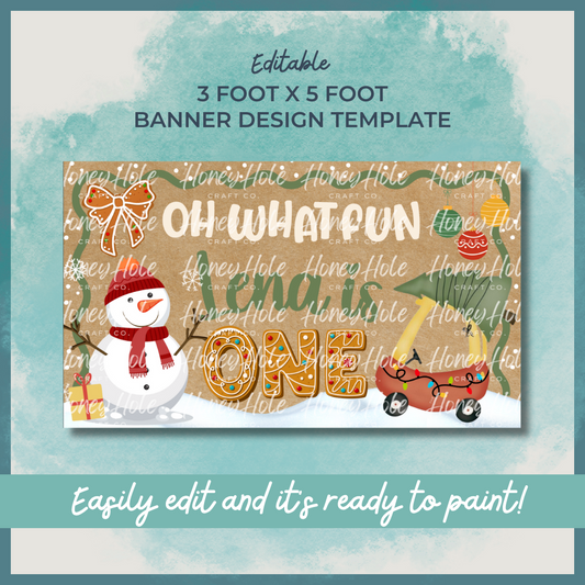 Oh What Fun Christmas Birthday Template