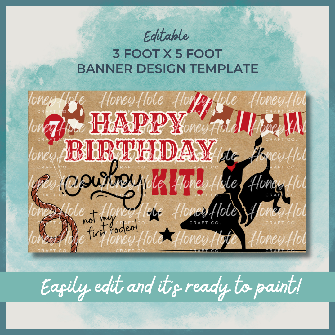 Rodeo Cowboy Birthday Template