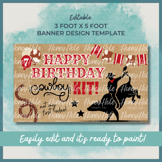 Rodeo Cowboy Birthday Template