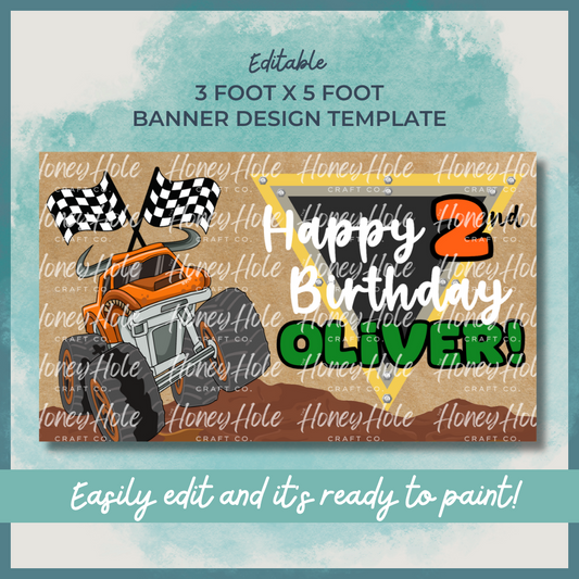 Monster Jelly Trucks Birthday Template