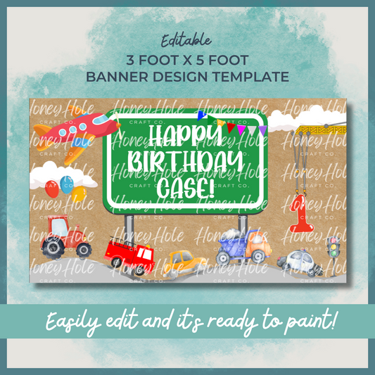 Transportation Birthday Template