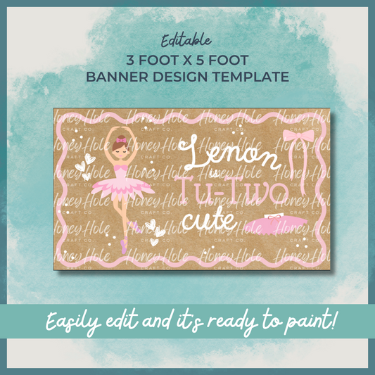 Tu-Two Ballerina Birthday Template