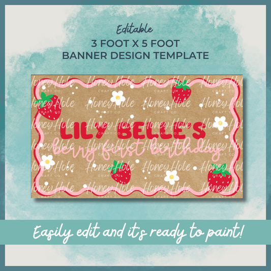 Berry First Birthday Template
