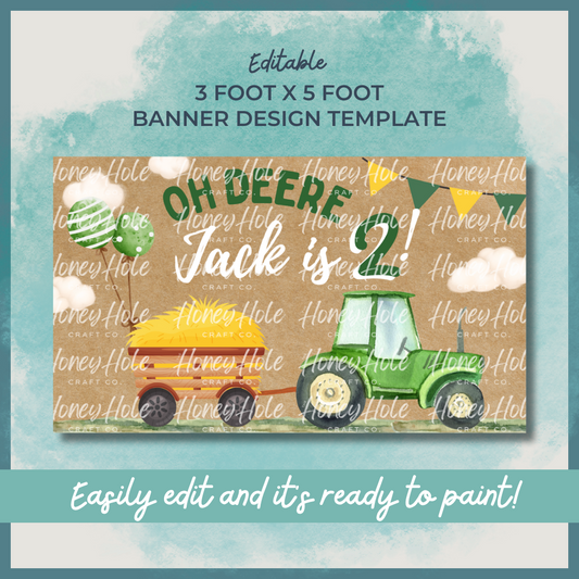Tractor Birthday Template