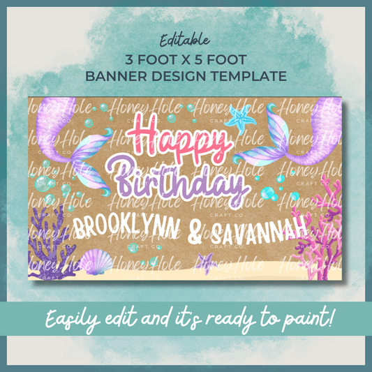 Mermaid Tails Birthday Template