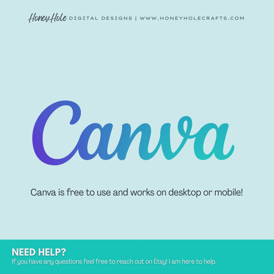 Custom editable digital banner templates made by Honey Hole Crafts | Available at honeyholecrafts.com